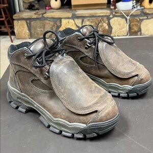 Worx by red wing 5584 iron series Brown Leather work Boots met guard 10.5 M